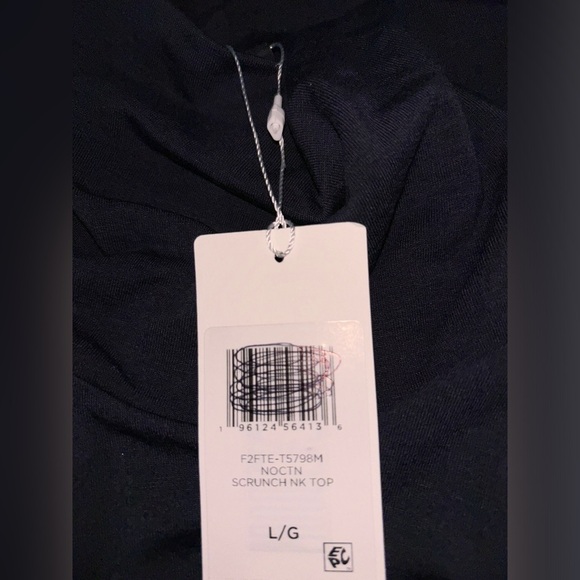 Eileen Fisher Fine Jersey Turtleneck Top Women L Basic Layering Long Line NEW - Picture 6 of 7